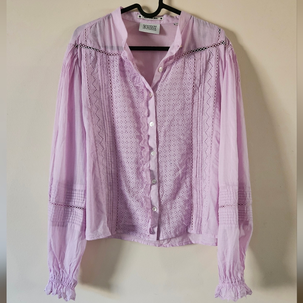 Scotch & Soda Cotton Broderie Shirt